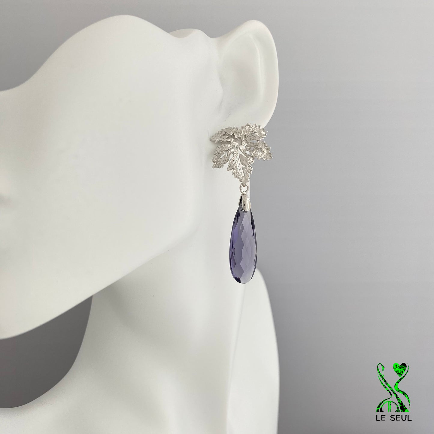 Amethyst Gemstone Earrings, Handmade Jewelry