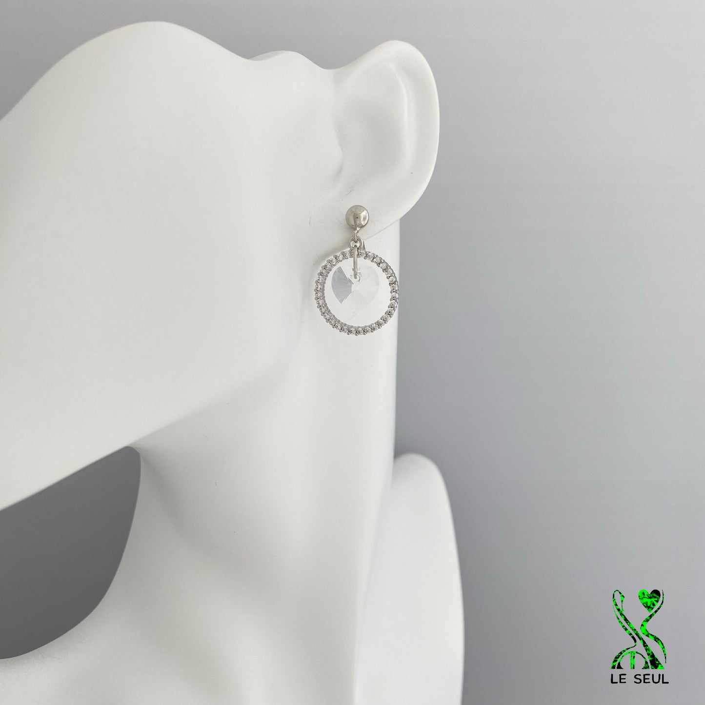 Swarovski Xilion Heart Earrings, Handmade Jewelry