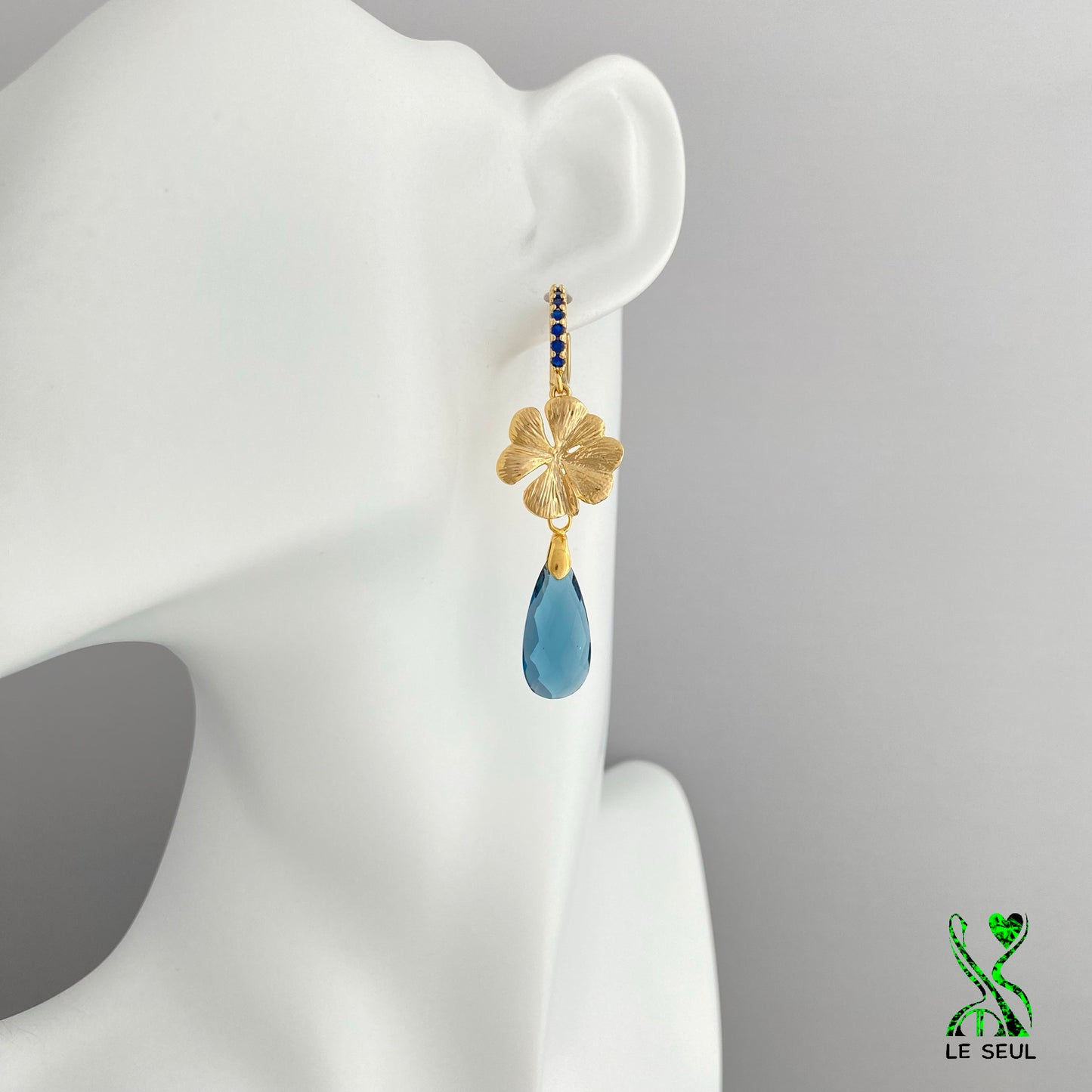Kyanite Quartz Gemstone Earrings, Handmade Jewelry
