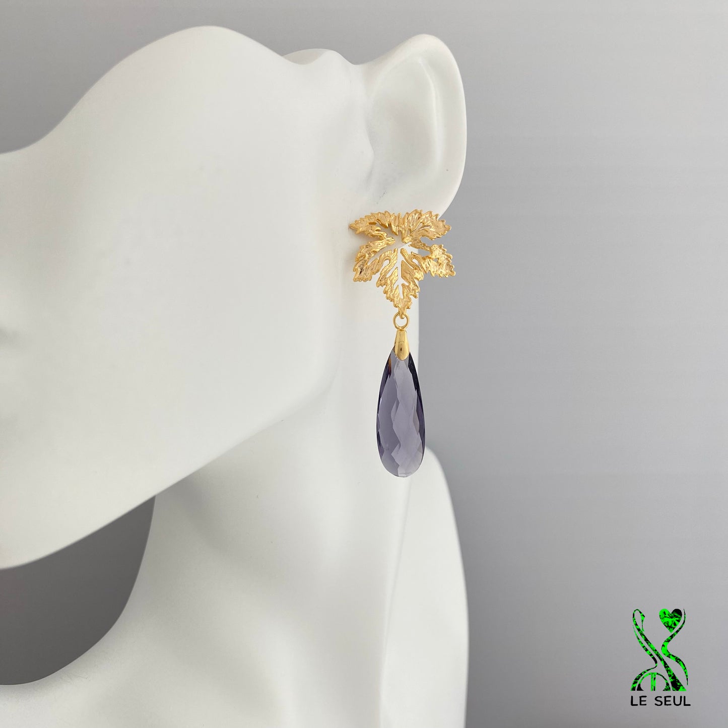 Amethyst Gemstone Earrings, Handmade Jewelry