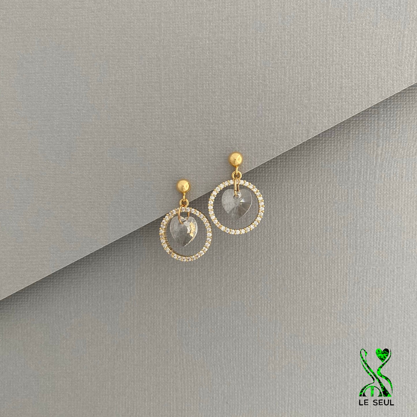 Swarovski Xilion Heart Earrings, Handmade Jewelry