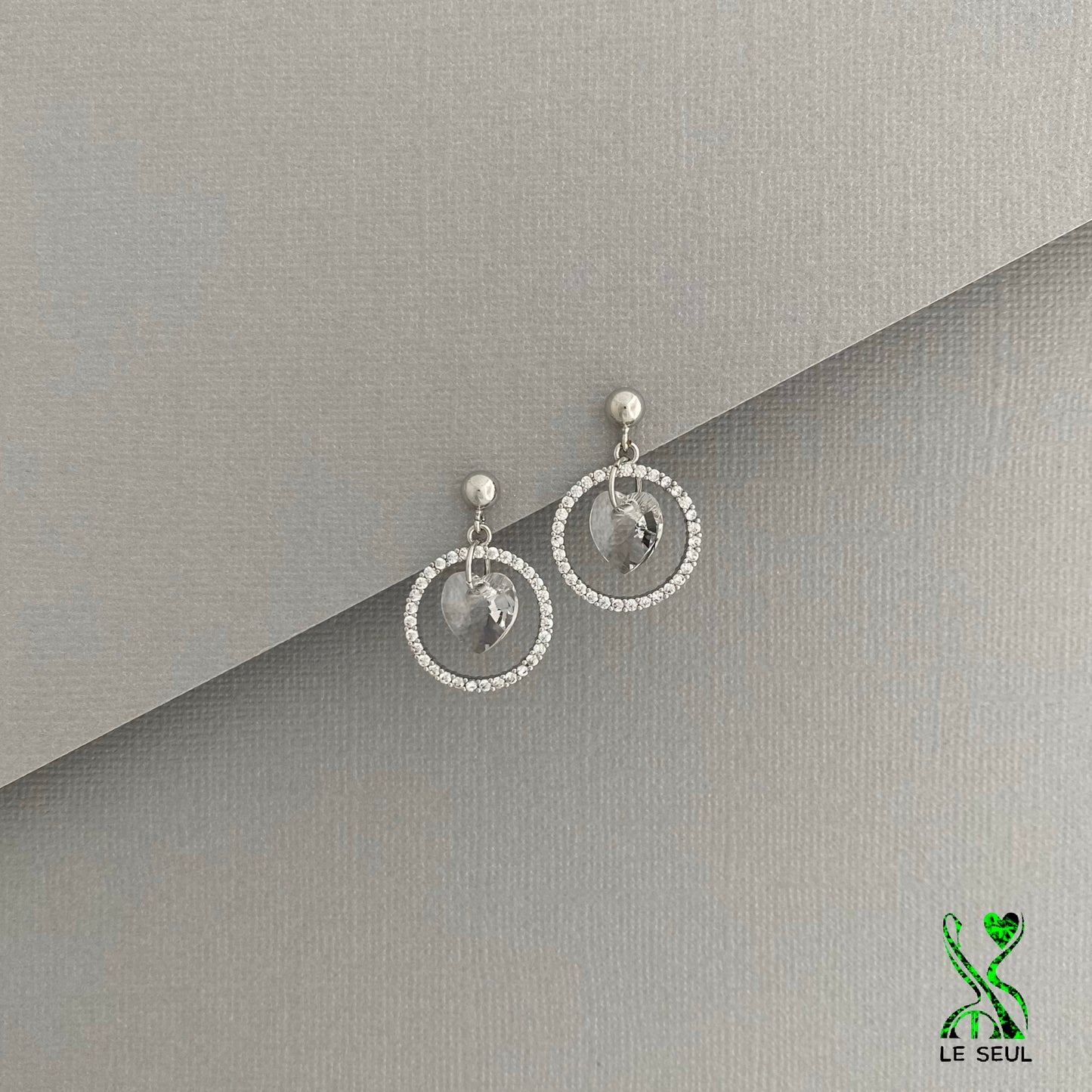 Swarovski Xilion Heart Earrings, Handmade Jewelry