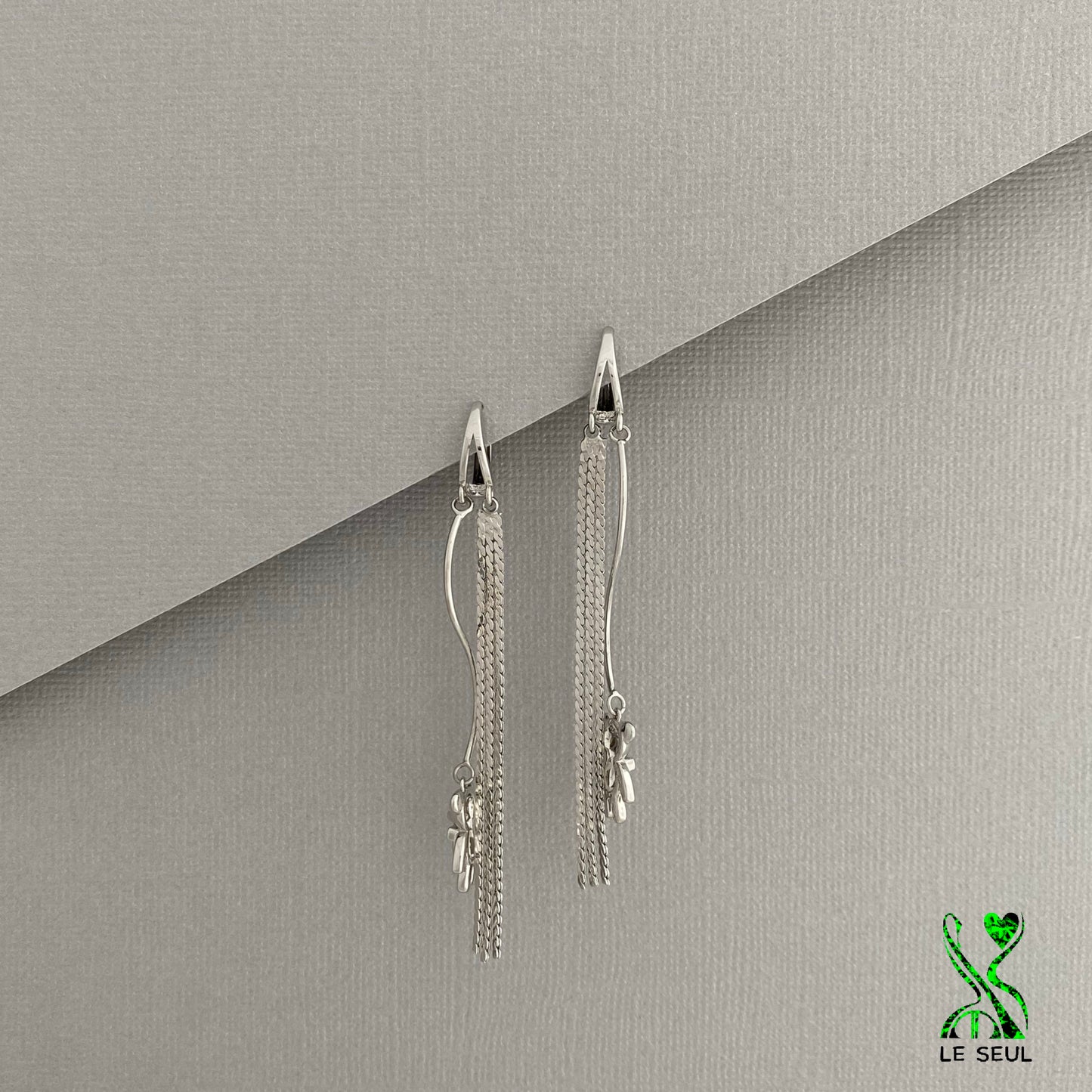 Teddy Bear Chain Earrings, Handmade Jewelry
