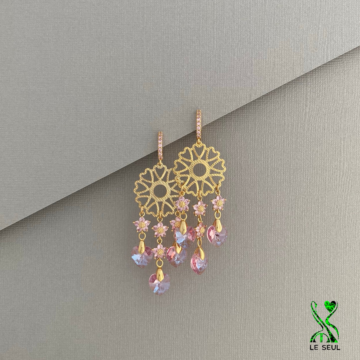 Swarovski Xilion Heart Earrings, Handmade Jewelry