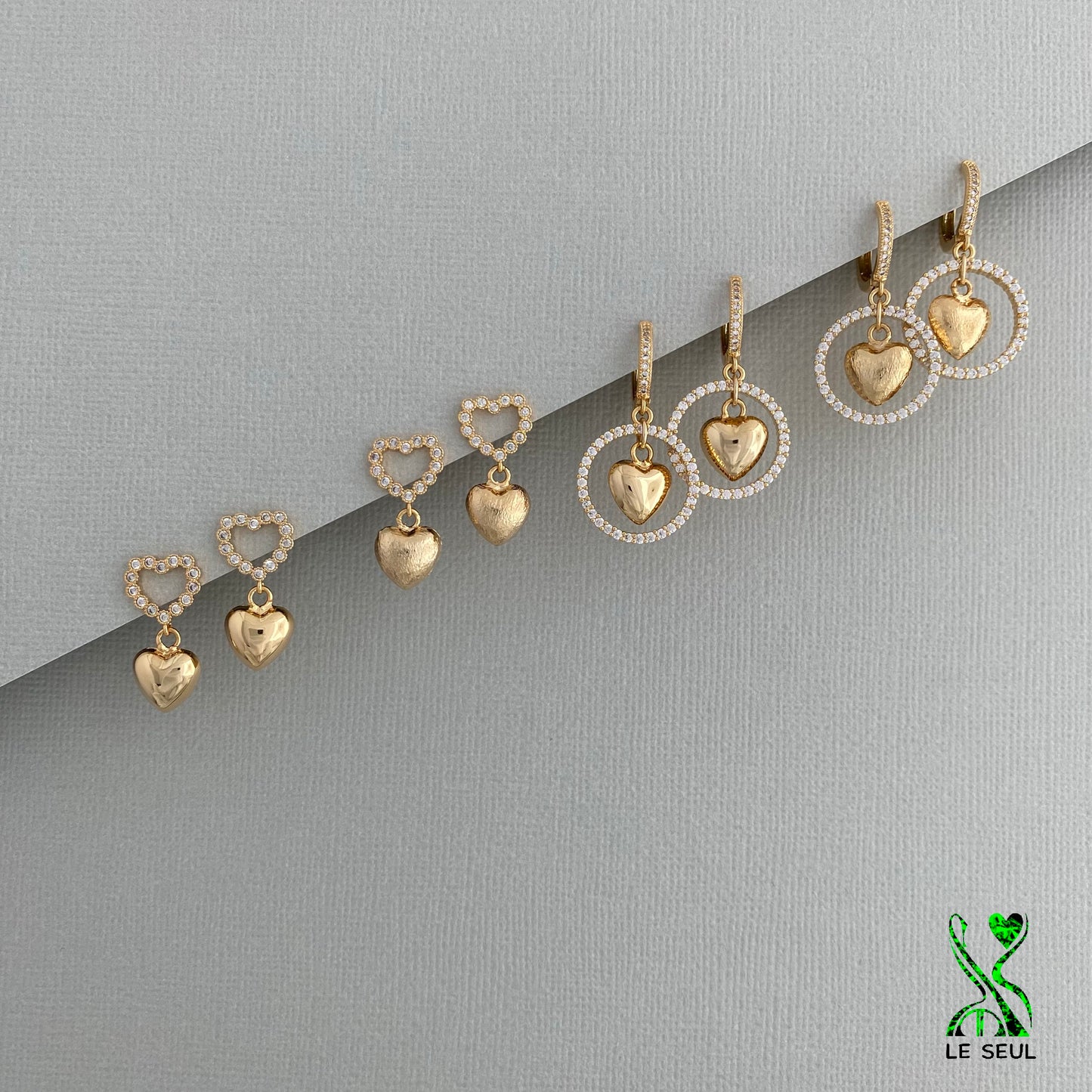 Heart Earrings, Handmade Jewelry