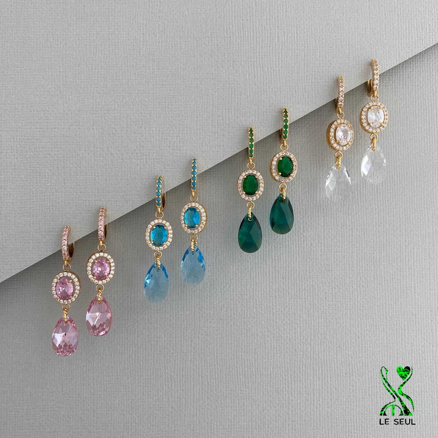 Swarovski Crystal Earrings, Handmade Jewelry