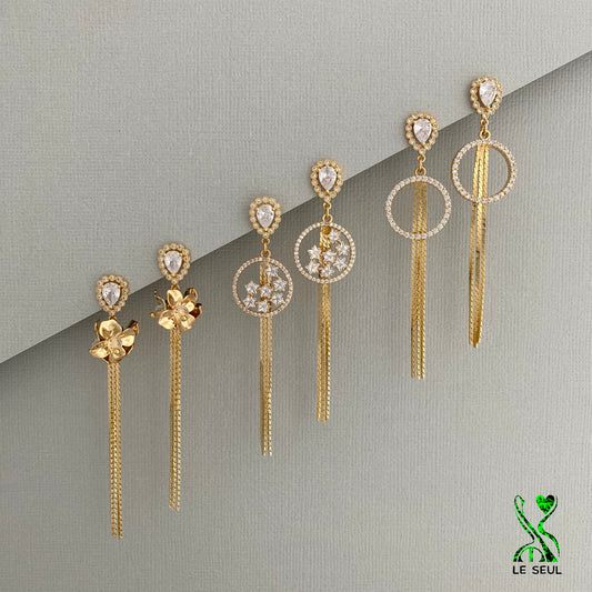 Chain Drop Earrings, Handmade Jewelry