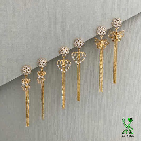 Chain Drop Earrings, Handmade Jewelry