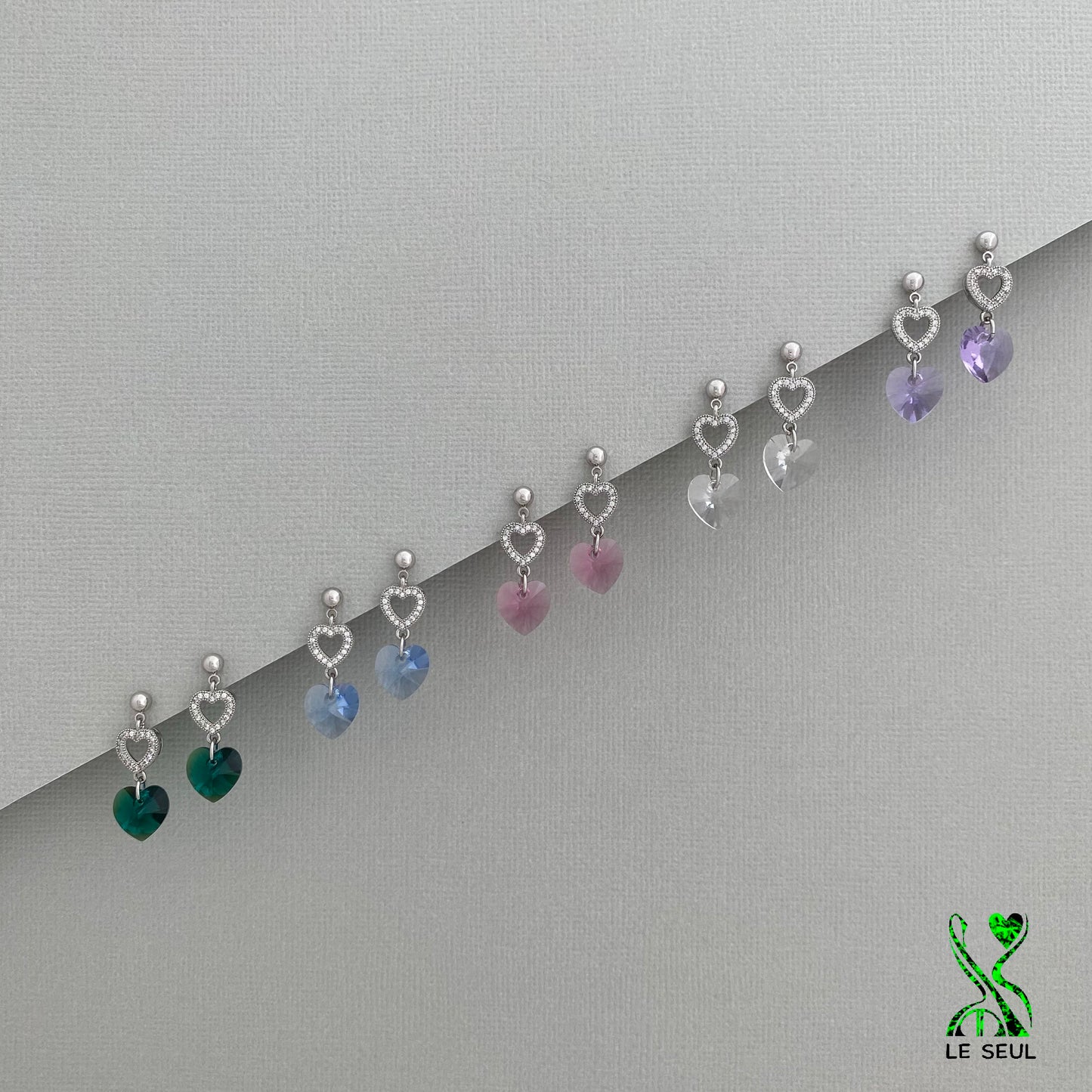 Swarovski Xilion Heart Earrings, Handmade Jewelry